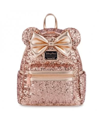 Minnie Mouse Sequin Loungefly Mini Backpack – Rose Gold $34.50 ADULTS