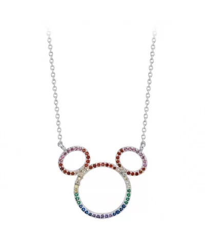 Mickey Mouse Rainbow Crystal Pendant Necklace $16.19 ADULTS