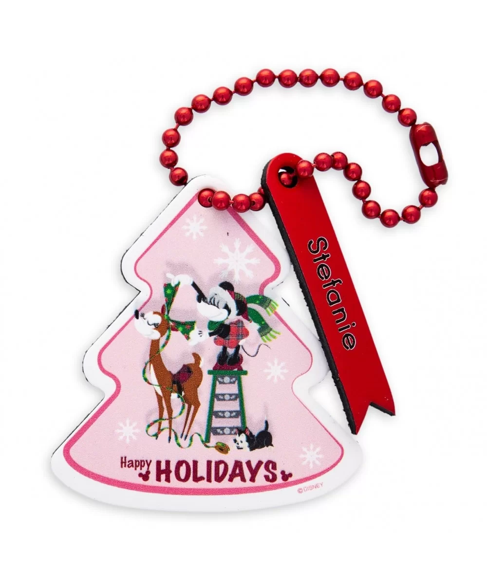 Santa Minnie Mouse ''Happy Holidays'' Leather Luggage Tag – Personalizable $4.82 ADULTS