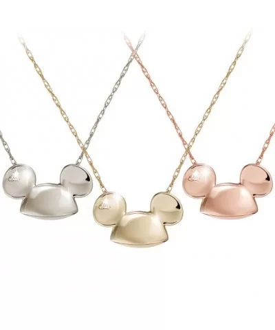 Diamond and 14K Ear Hat Mickey Mouse Ear Hat Necklace $262.68 ADULTS