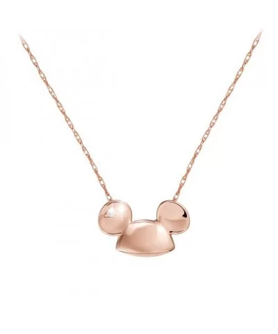 Diamond and 14K Ear Hat Mickey Mouse Ear Hat Necklace $262.68 ADULTS