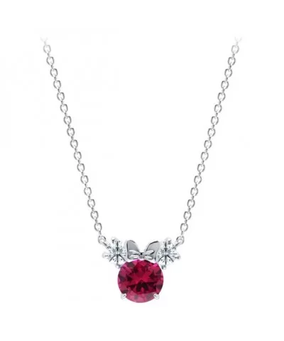 Minnie Mouse Birthstone Necklace by CRISLU – Platinum $24.60 ADULTS