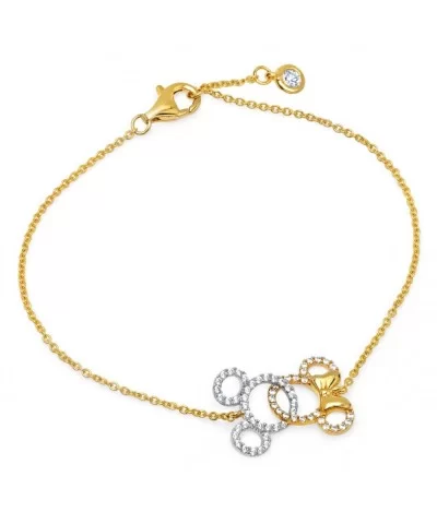 Mickey and Minnie Mouse Interlocking Icons Bracelet by CRISLU $38.00 ADULTS