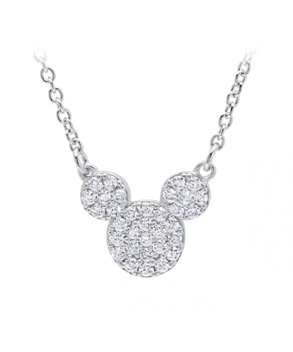 Mickey Mouse Icon Necklace by CRISLU – Platinum $38.00 ADULTS