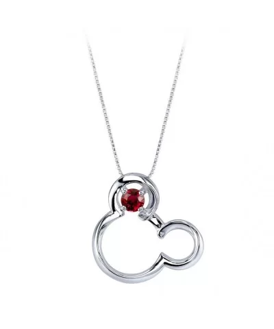 Mickey Mouse July Birthstone Necklace for Women – Ruby $14.12 ADULTS