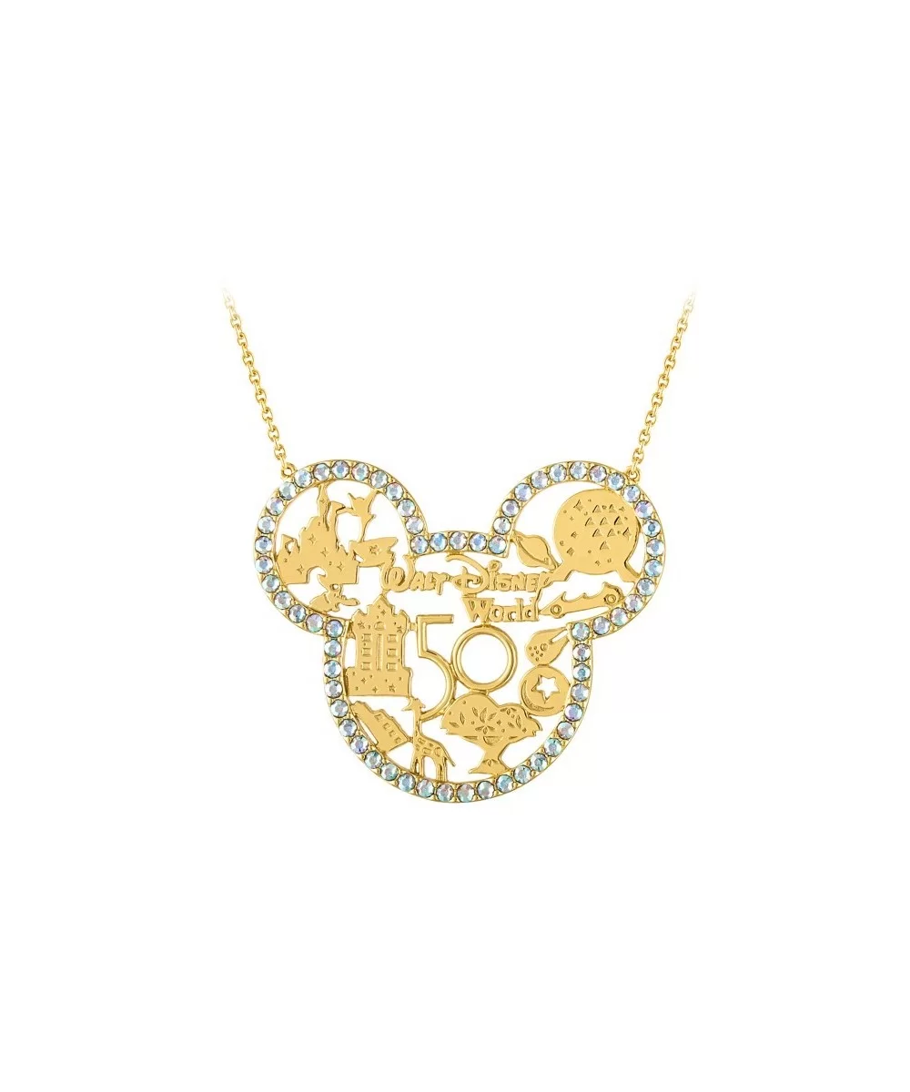 Mickey Mouse Icon Walt Disney World 50th Anniversary Necklace by Rebecca Hook – Gold $36.26 ADULTS