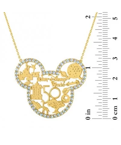 Mickey Mouse Icon Walt Disney World 50th Anniversary Necklace by Rebecca Hook – Gold $36.26 ADULTS