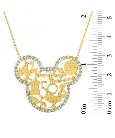 Mickey Mouse Icon Walt Disney World 50th Anniversary Necklace by Rebecca Hook – Gold $36.26 ADULTS