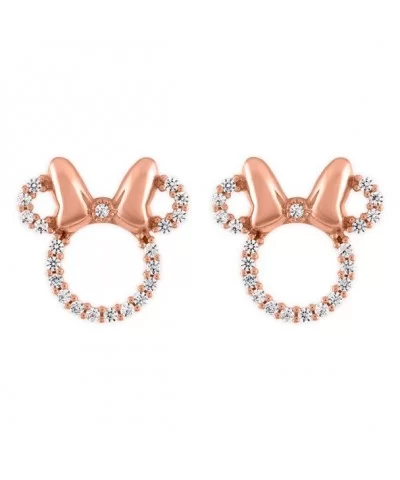 Minnie Mouse Rose Gold Icon Earrings by Rebecca Hook $25.84 ADULTS