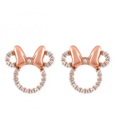 Minnie Mouse Rose Gold Icon Earrings by Rebecca Hook $25.84 ADULTS