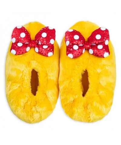 Minnie Mouse Plush Slippers for Adults $6.21 ADULTS